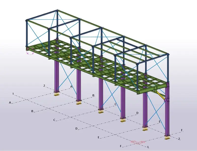 Modélisation 3D d'une structure de passerelle